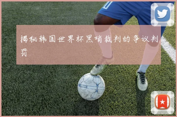 揭秘韩国世界杯黑哨裁判的争议判罚
